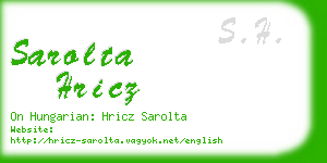 sarolta hricz business card